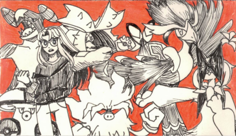 inking one color bg; traditional