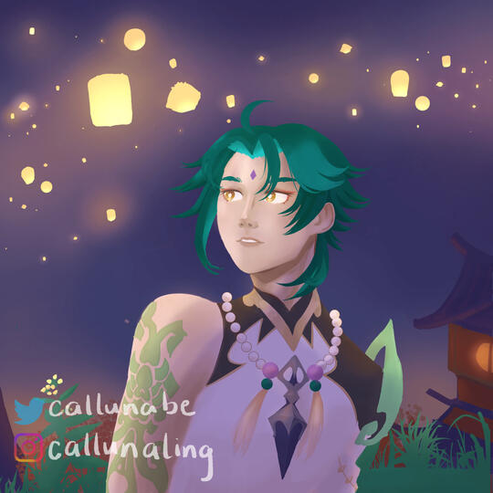 waist up; full background